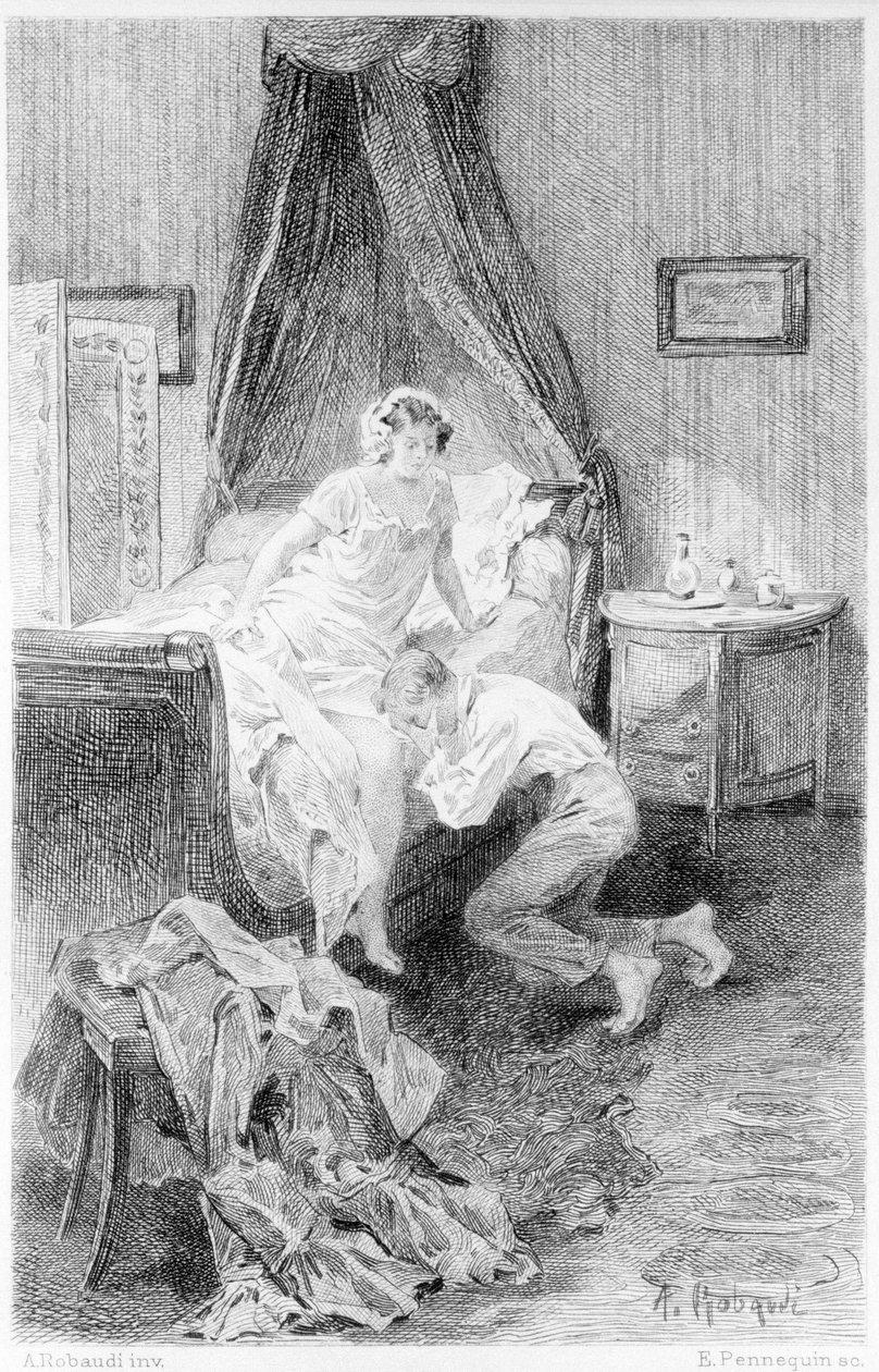 Illustration von „Rot und Schwarz“ von Stendhal. 1830. von Unknown artist