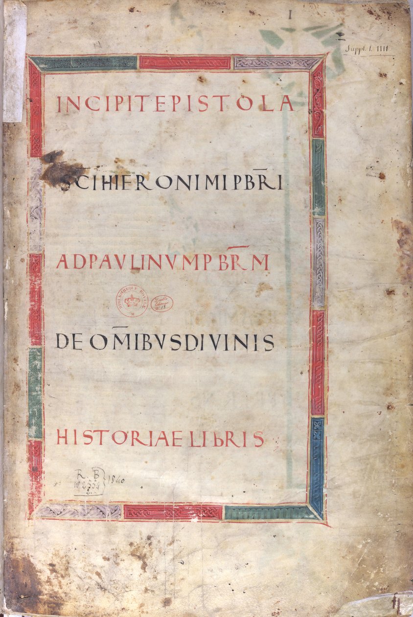 Incipit Epistola, Seite der Epistola, 11. Jahrhundert von Unknown artist
