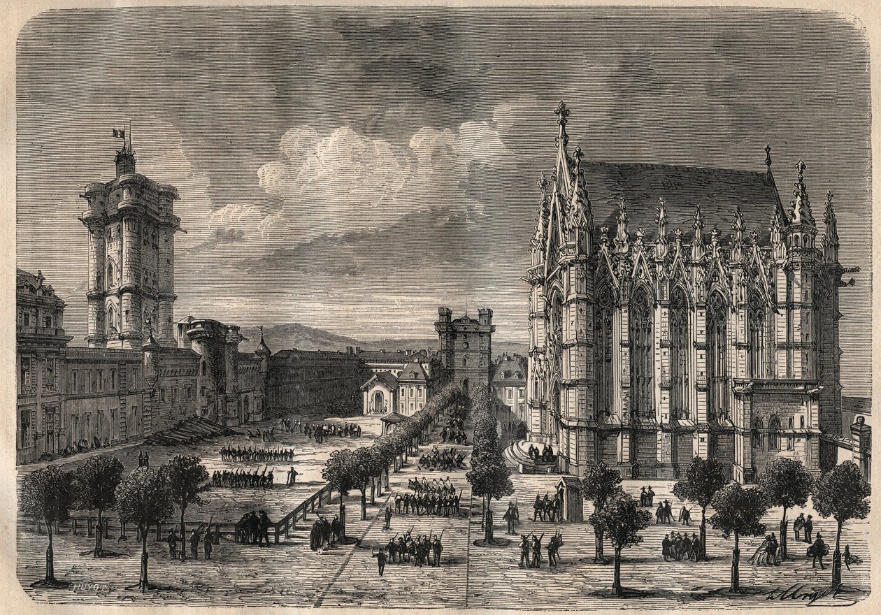 Innenansicht des Schlosses von Vincennes im 19. Jahrhundert - Gravur von 1875 von Unknown artist