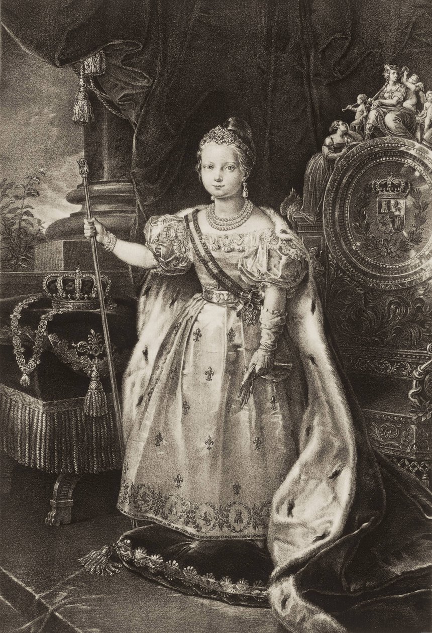 Isabella II. (1830-1904). Königin von Spanien (Gravur) von Unknown artist