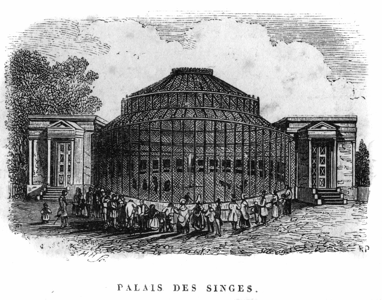 Jardin des Plantes in Paris 1861: Palast der Affen von Unknown artist