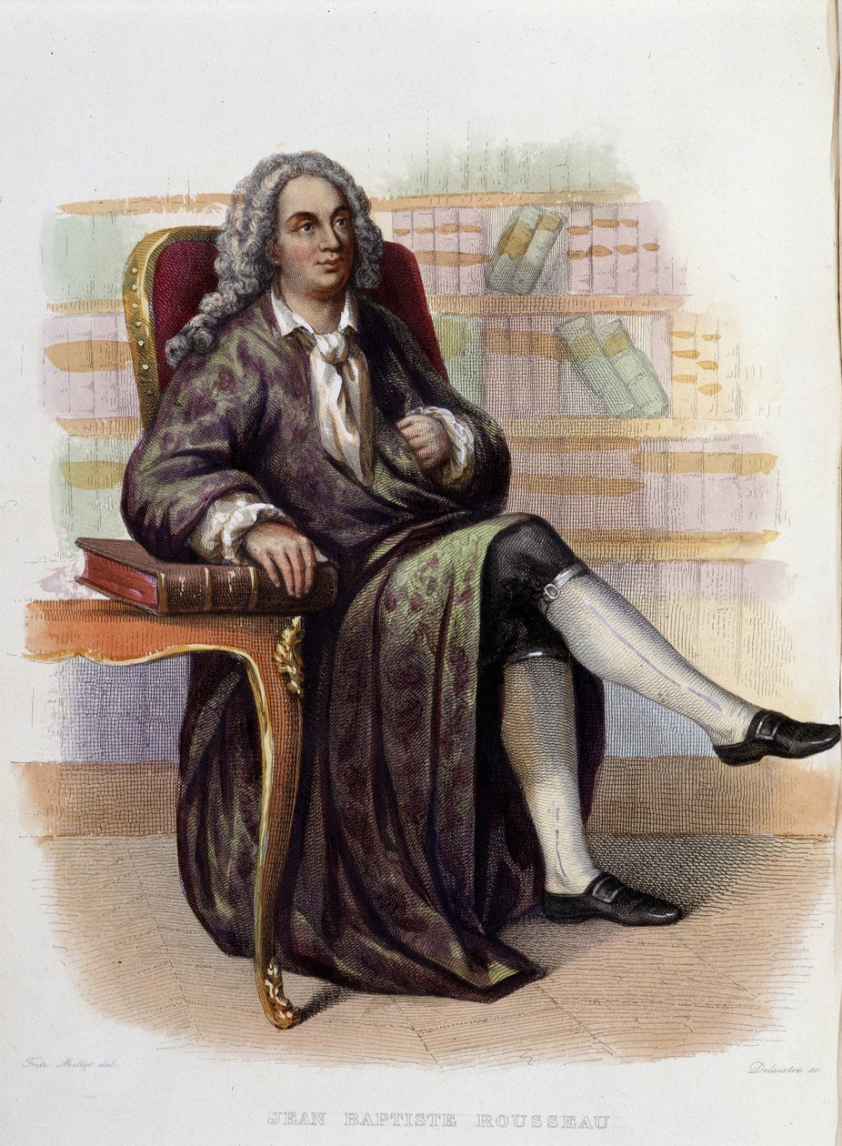 Jean Baptiste Rousseau, französischer Dichter - in „Le Plutarque français“, Ed. Mennechet von Unknown artist
