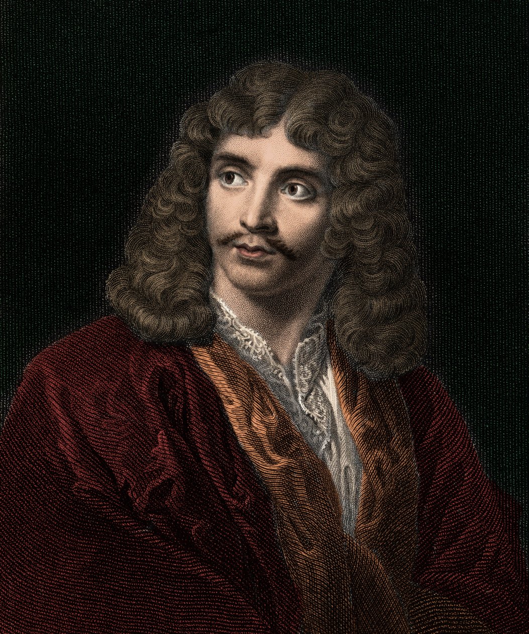 Jean Baptiste Poquelin Molière 1622-1673 - Stich - 19. Jahrhundert von Unknown artist