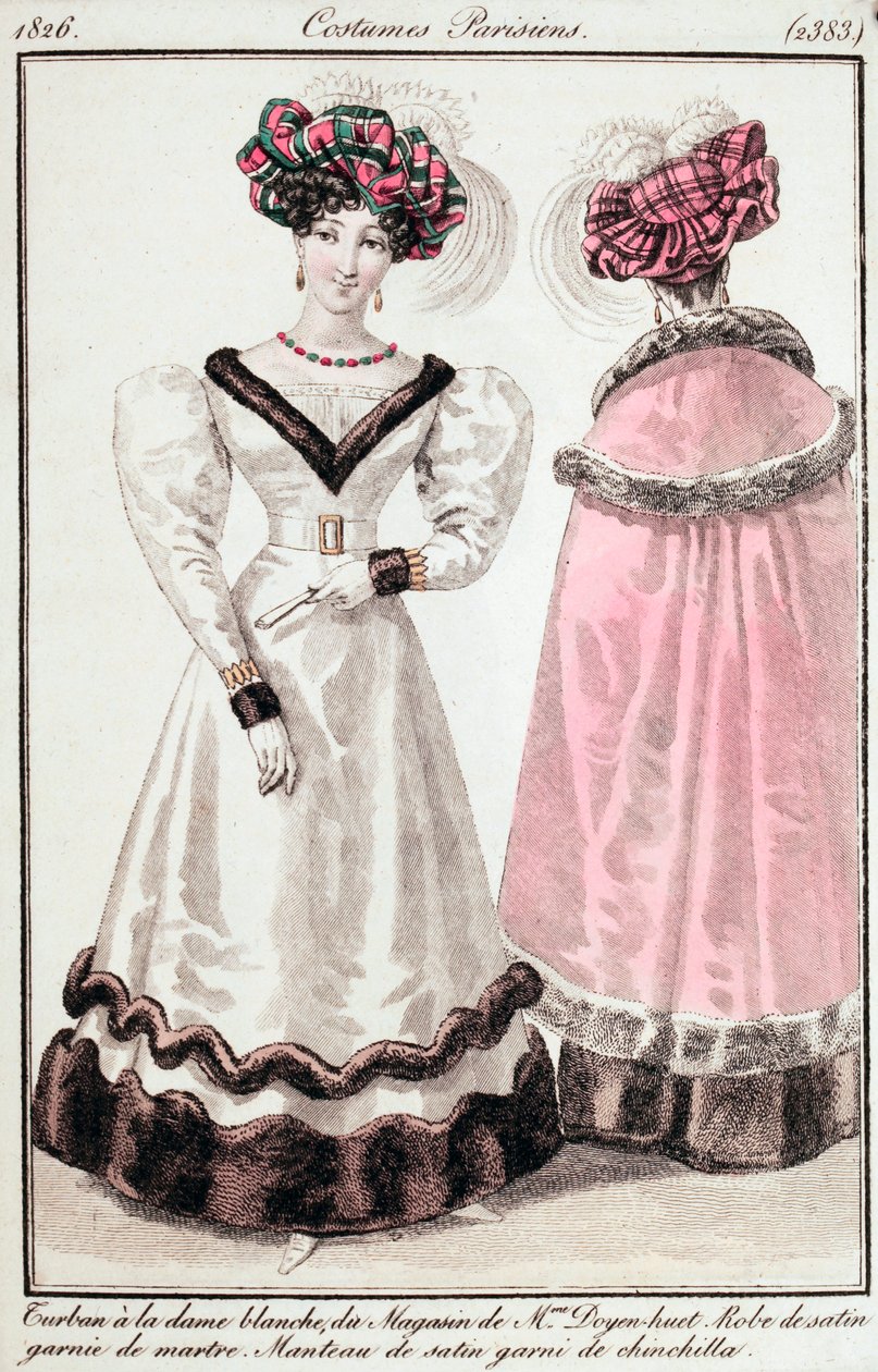 Journal des dames et des modes, Pariser Kostüme von Unknown artist