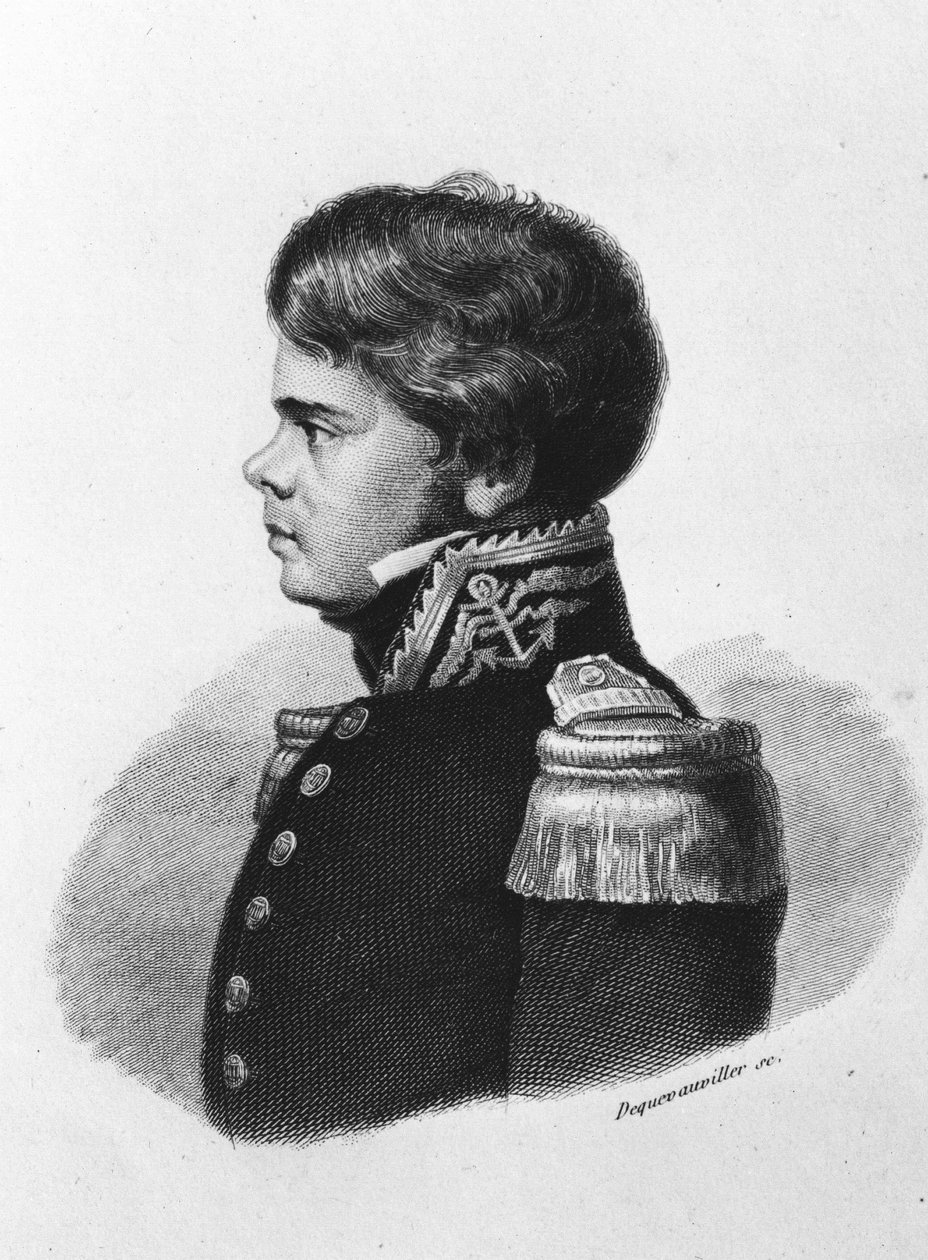 Jules Poret de Blosseville. Französischer Entdecker, Seefahrer und Geograph. 1802-1833. von Unknown artist