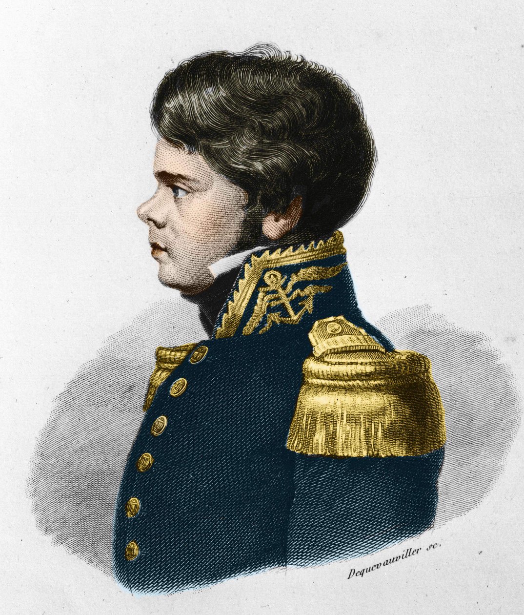 Jules Poret de Blosseville. Französischer Entdecker, Seefahrer und Geograph. 1802-1833 von Unknown artist