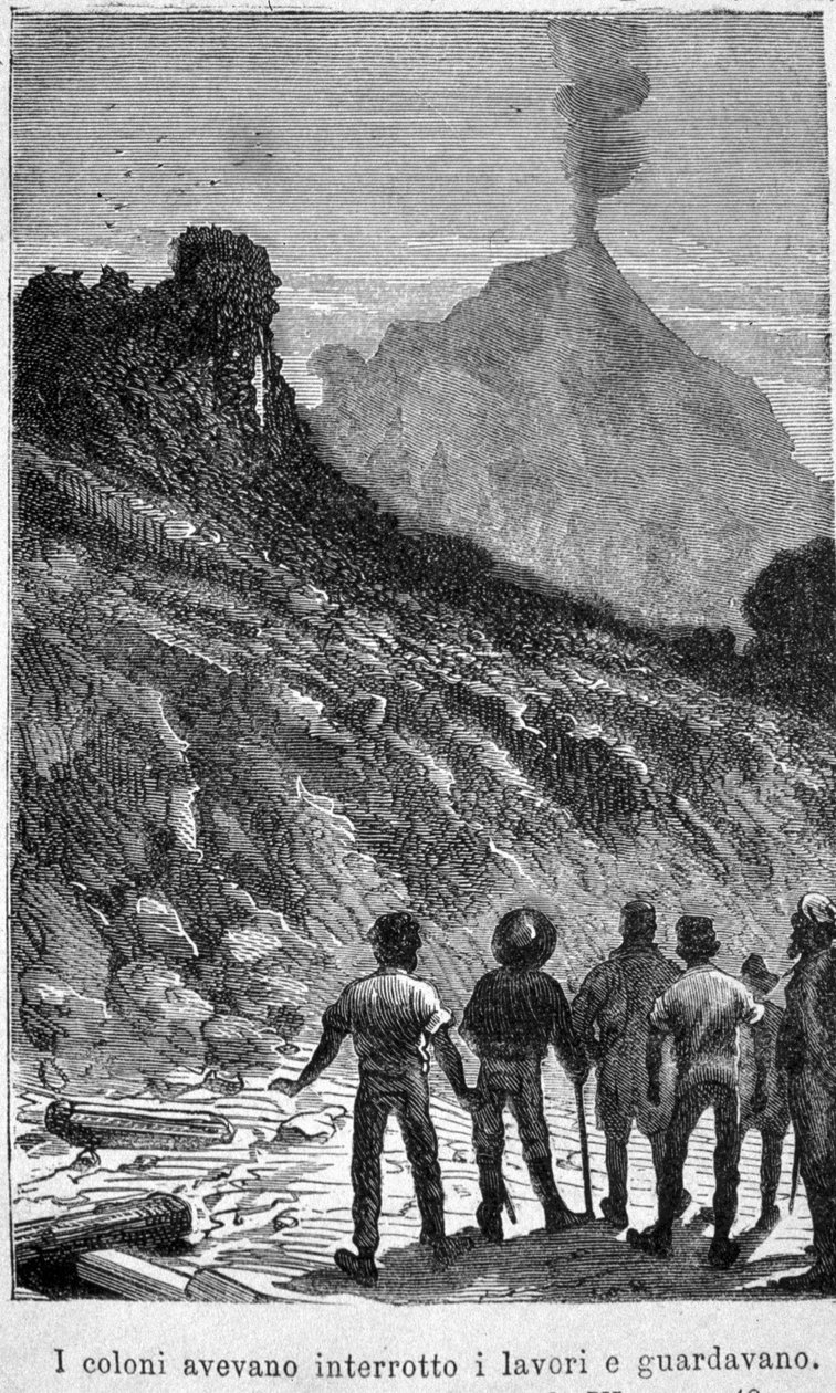 Jules Verne: Die geheimnisvolle Insel. Illustration des 19. Jahrhunderts. von Unknown artist