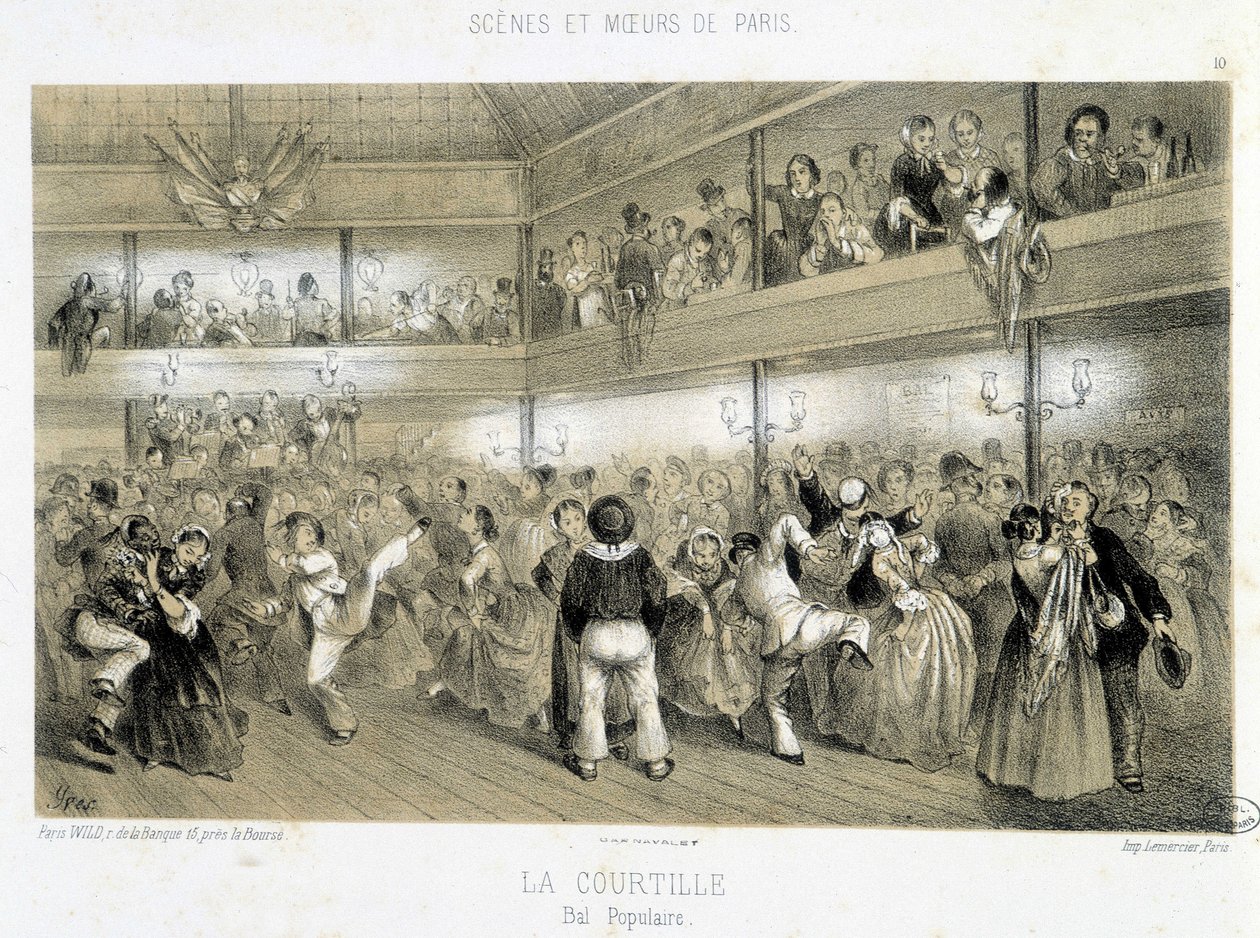 La Courtille: Volksball - 19. Jahrhundert von Unknown artist