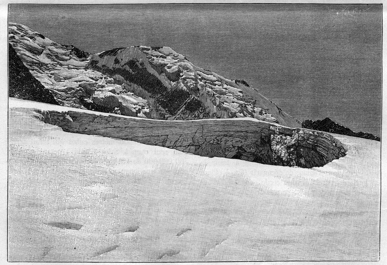 Die Katastrophe von Saint-Gervais (Saint Gervais) oder Katastrophe des Gletschers Tete Rousse (Département Haute-Savoie) (12-13. Juli 1892) - Cirque d