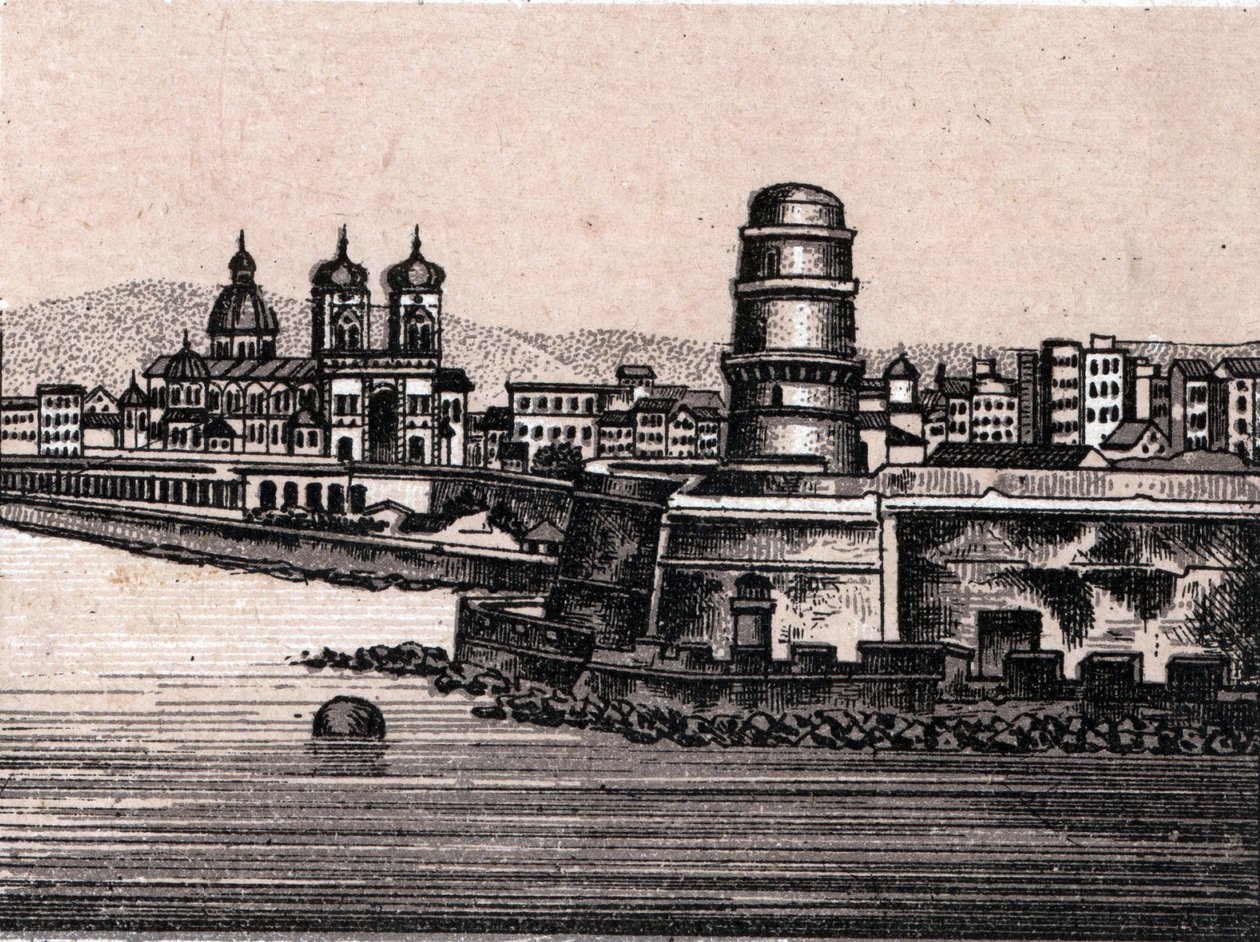 Das Fort Saint Jean in Marseille in „Die Welt illustriert 168 Ansichten“ Undatiert (spätes 19. Jahrhundert) von Unknown artist