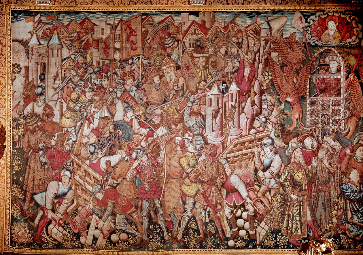 Leben und Taten Alexanders des Großen (356-323 v. Chr.), König von Makedonien. 15. Jahrhundert Wandteppich. Rom, Galleria Doria Pamphili von Unknown artist