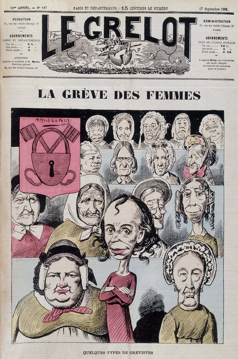 Louise Michel führt einen Frauenstreik an von Unknown artist