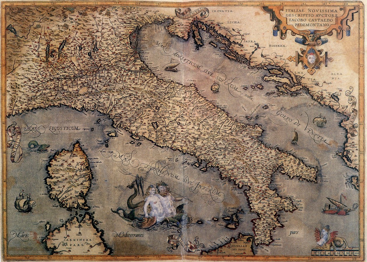 Karte von Italien von Unknown artist
