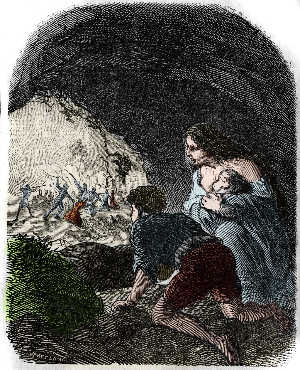 Massaker an den Waldensern im 16. Jahrhundert. von Unknown artist
