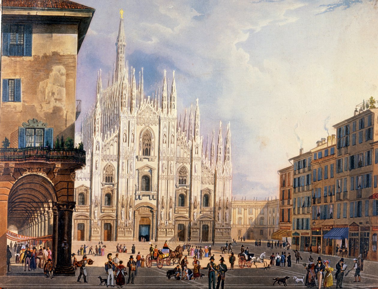 Mailand, Domplatz um 1825 von Unknown artist