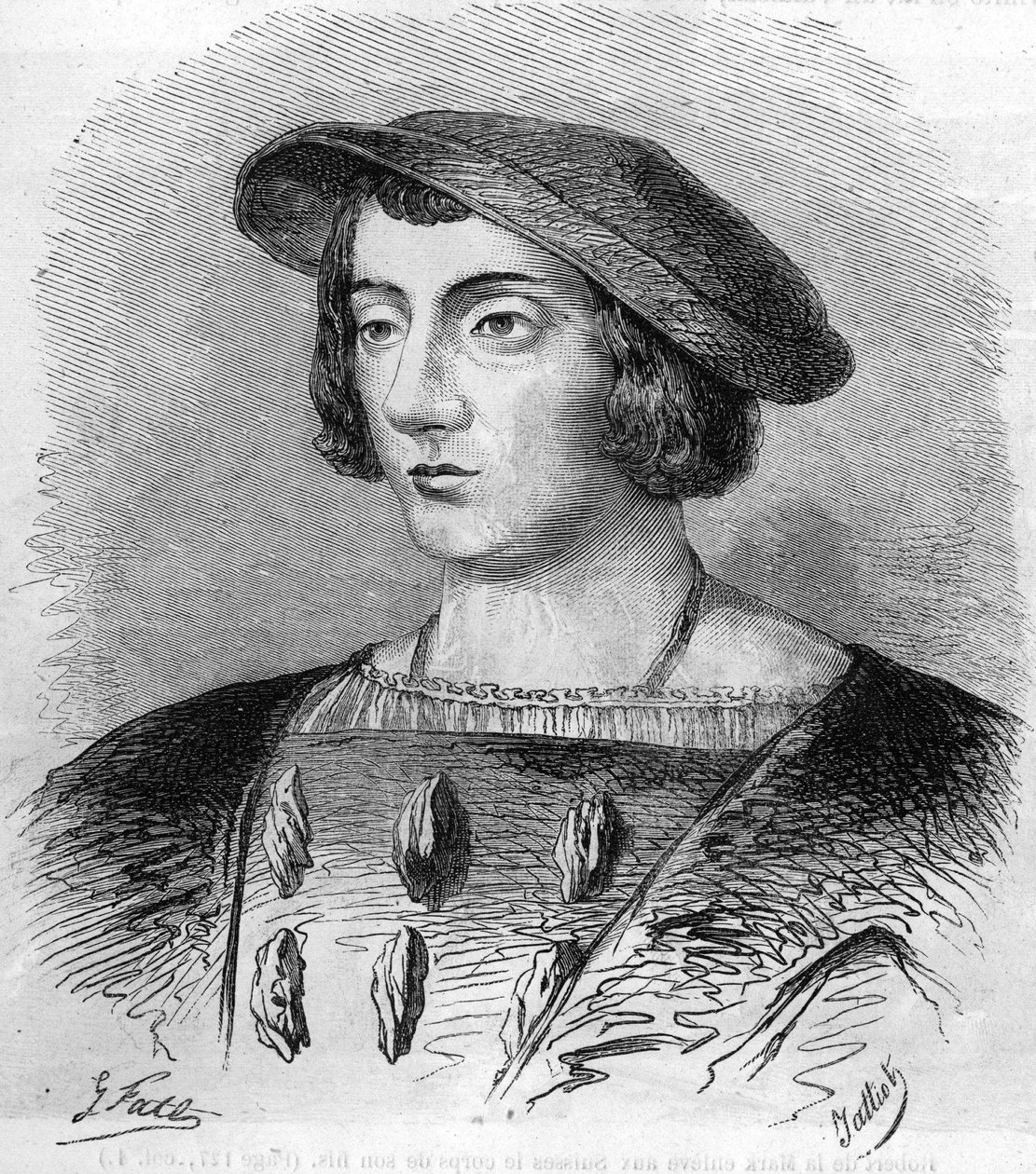 Monsignore Florege; Gravur des 19. Jahrhunderts von Unknown artist