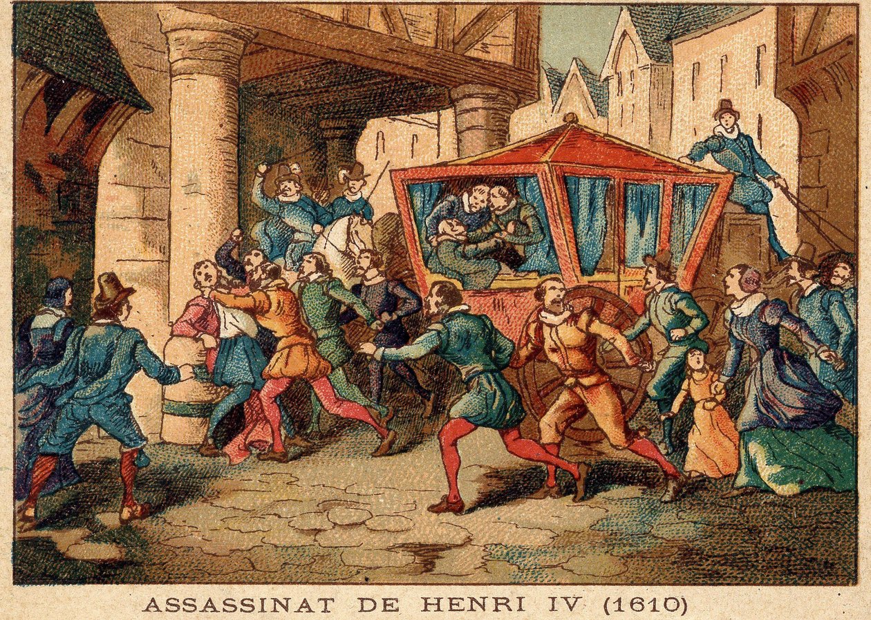 Mord an Heinrich IV. und Verhaftung von Ravaillac am 14. Mai 1610. von Unknown artist