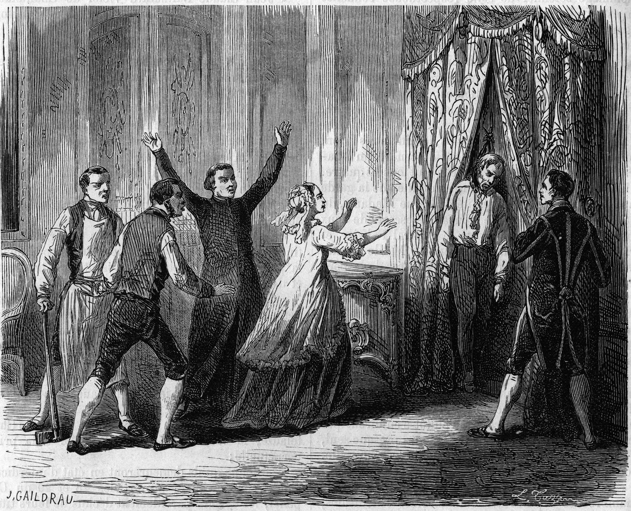 Geheimnisvoller Tod des letzten Prinzen von Condé (Louis Henri Joseph de Bourbon) von Unknown artist