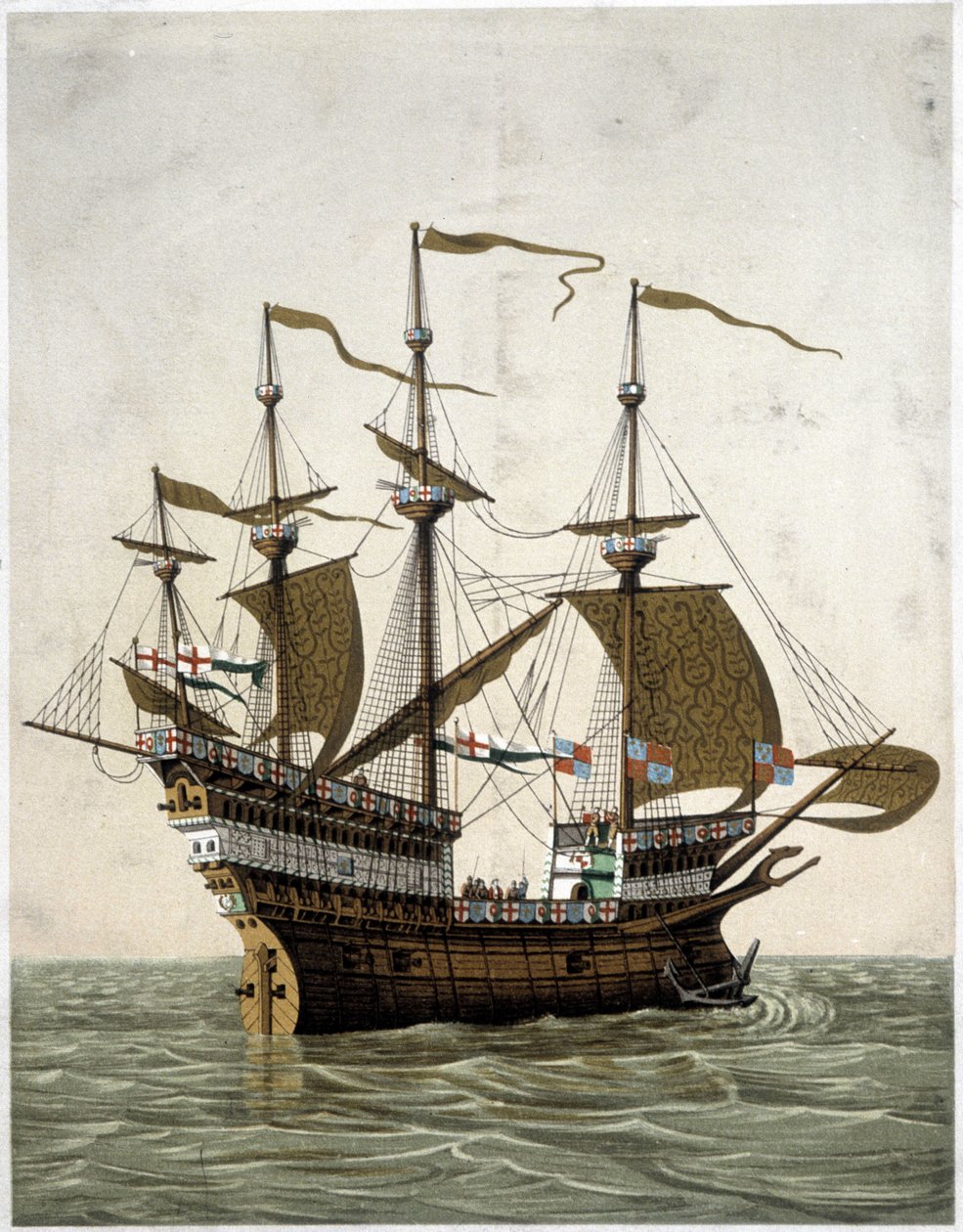 Schiff von Heinrich VIII. (1520) von England - nach J. Holbein von Unknown artist