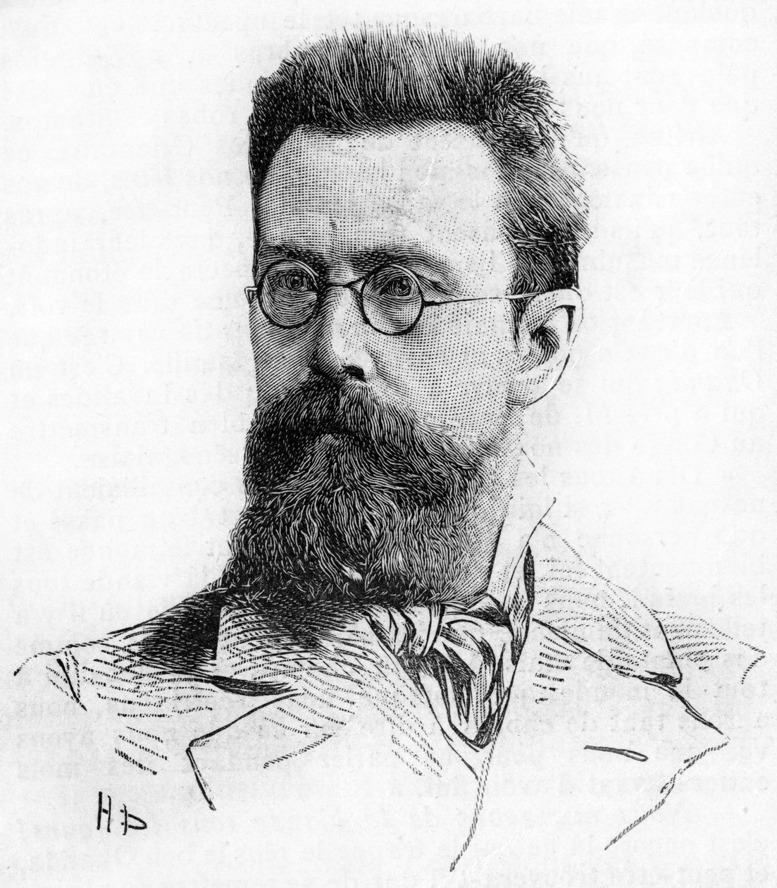 Nikolai Rimski-Korsakow (1844-1908), russischer Komponist. Gravur von 1889 von Unknown artist