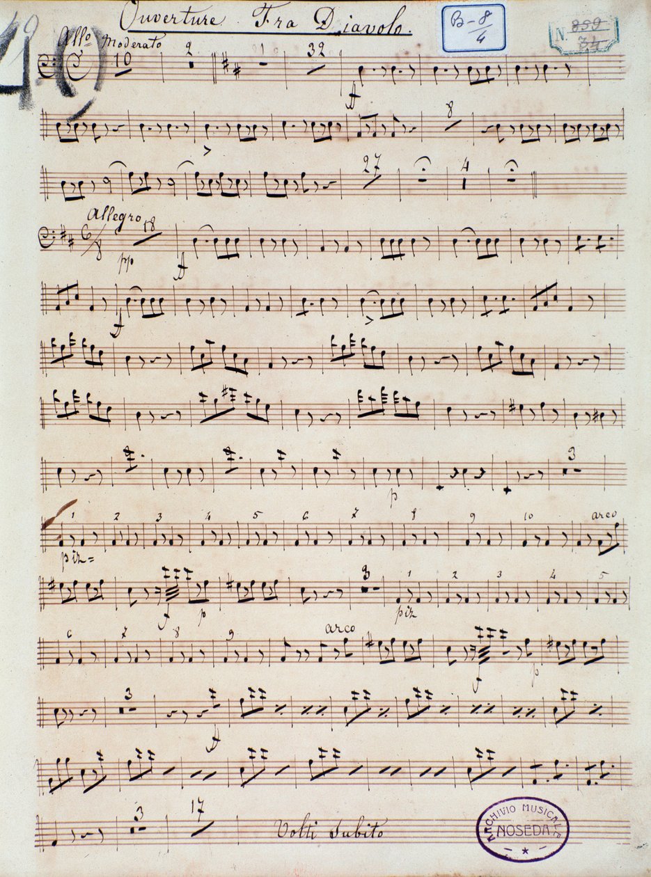 Eröffnung der komischen Oper Fra Diavolo, oder Das Wirtshaus von Terracine von D. F. Auber von Unknown artist