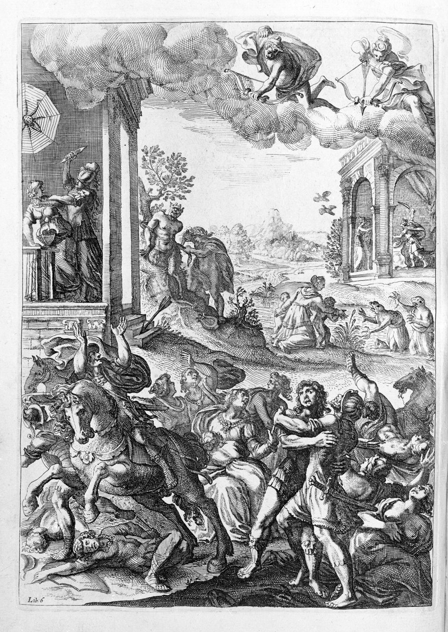 Ovidius - Illustration für Buch 15 - (P. Ovidii Nasonis Metamorphose libri XV um notis TH. Farnabii.) Anmerkung von Thomas Farnaby (Farnabia) (1575-1647) von Unknown artist