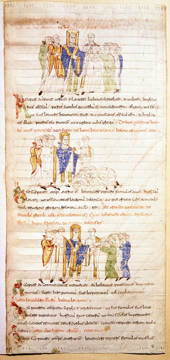 Seite einer illuminierten Bibel (Ms.723-Foglio 138v) aus dem frühen 12. Jahrhundert von Unknown artist