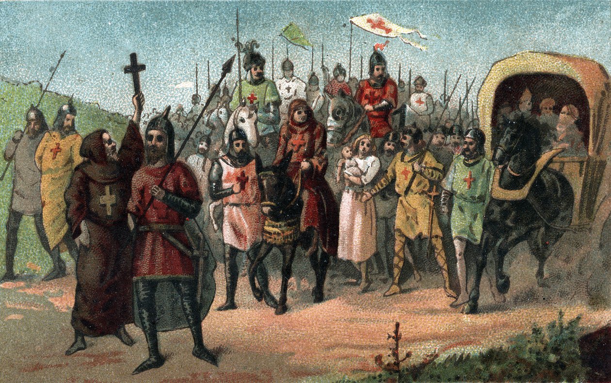 Peter der Einsiedler predigt den Kreuzzug (1095 - 1099) von Unknown artist