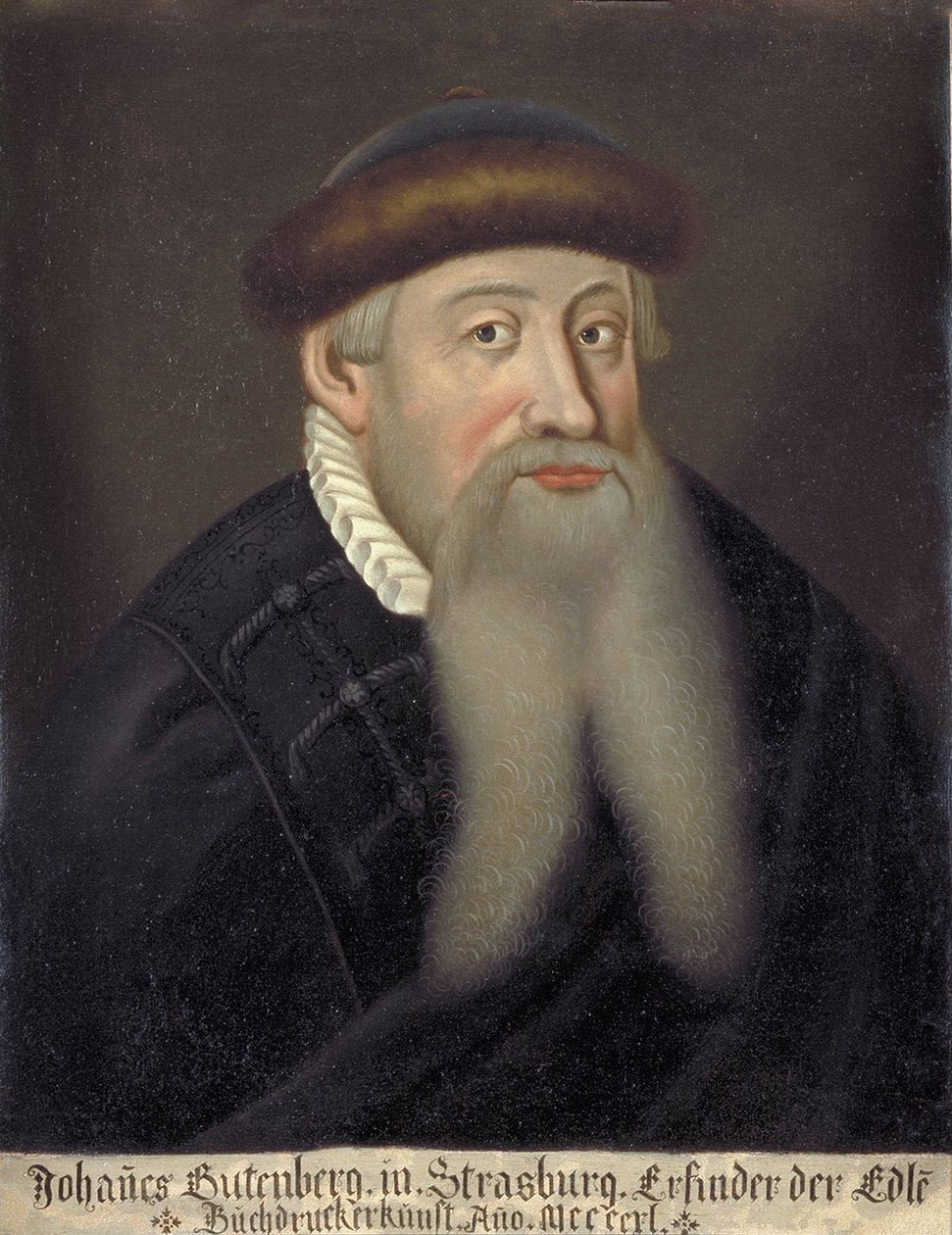 Porträt von Johannes Gutenberg von Unknown artist