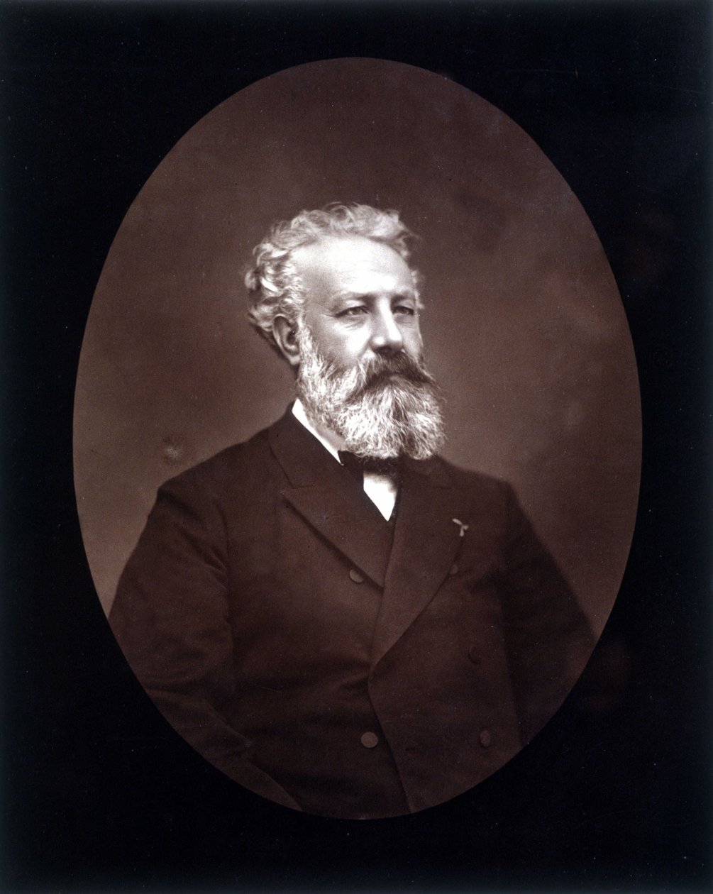 Porträtmedaillon von Jules Verne - in "Les Hommes d