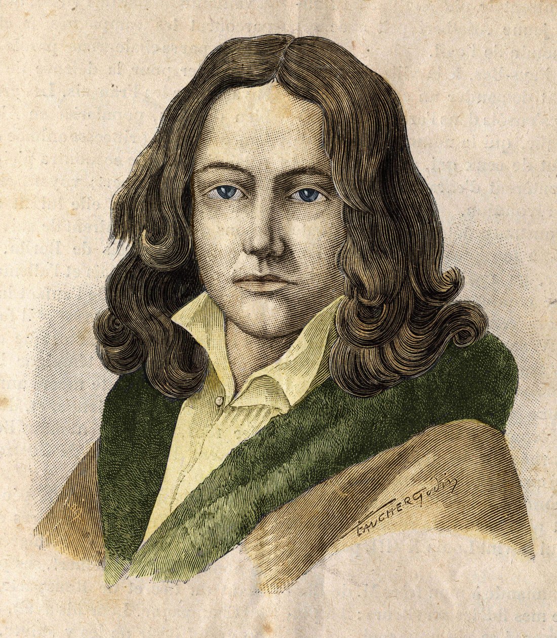 Porträt von Adelbert von Chamisso (1781 - 1838) - in „Les Contemporains“, n.d. Ende des 19. Jahrhunderts von Unknown artist