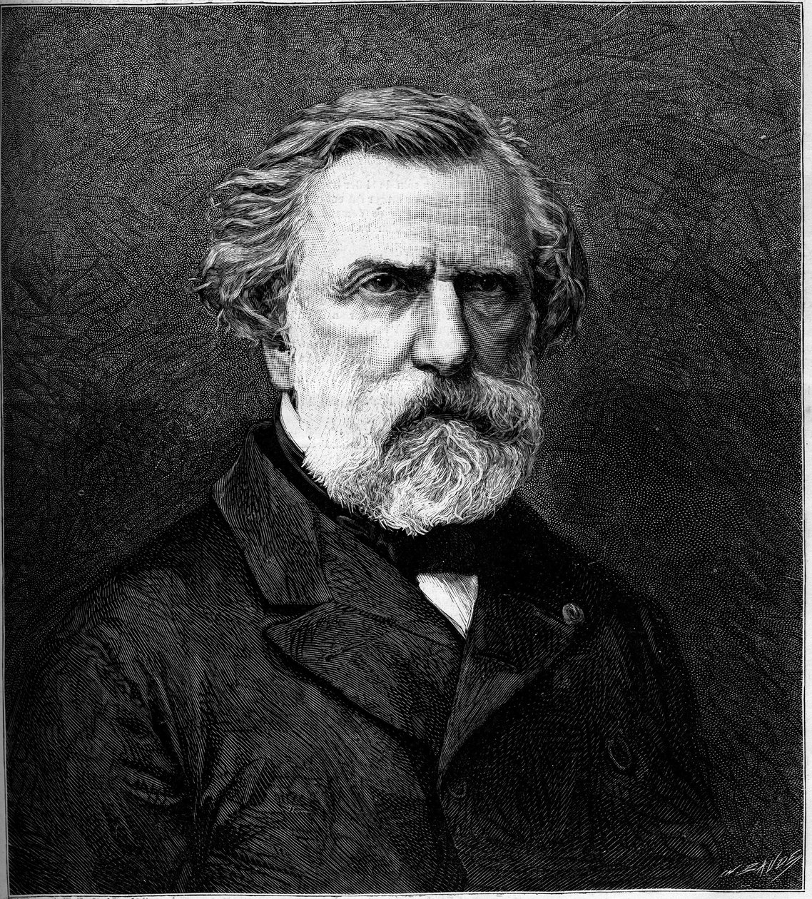 Porträt von Ambroise Thomas (1811-1896), französischer Komponist. Gravur in „Le Monde Illustré“ Nr. 1308 vom 22. April 1882. von Unknown artist