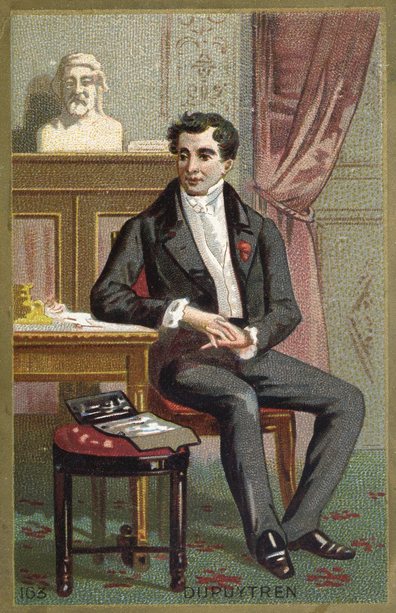 Porträt von Baron Guillaume Dupuytren (1777-1835), französischer Chirurg. Chromolithographie 19. Jahrhundert von Unknown artist
