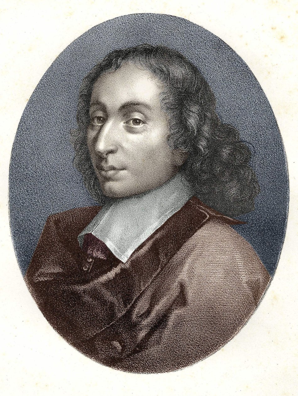 Porträt von Blaise Pascal - Gravur aus dem 19. Jahrhundert. von Unknown artist