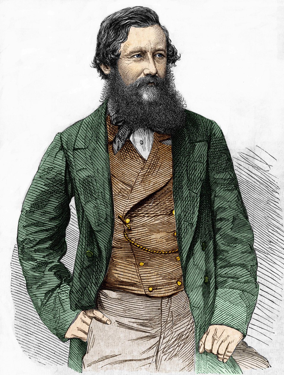 Porträt von Captain Speke, britischer Entdecker (1827 - 1864) von Unknown artist