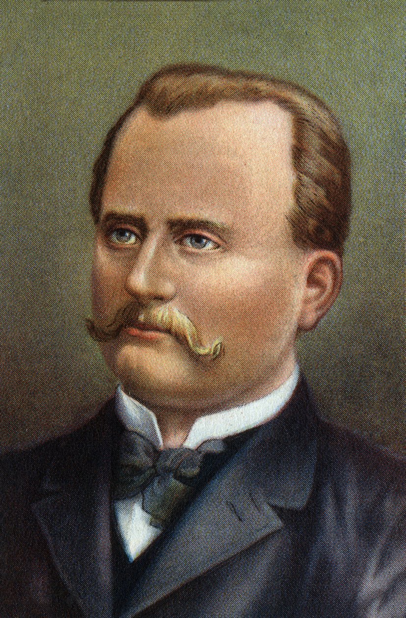 Porträt von Carl Gustaf Patrik de Laval, schwedischer Ingenieur und Erfinder (Chromo) von Unknown Artist