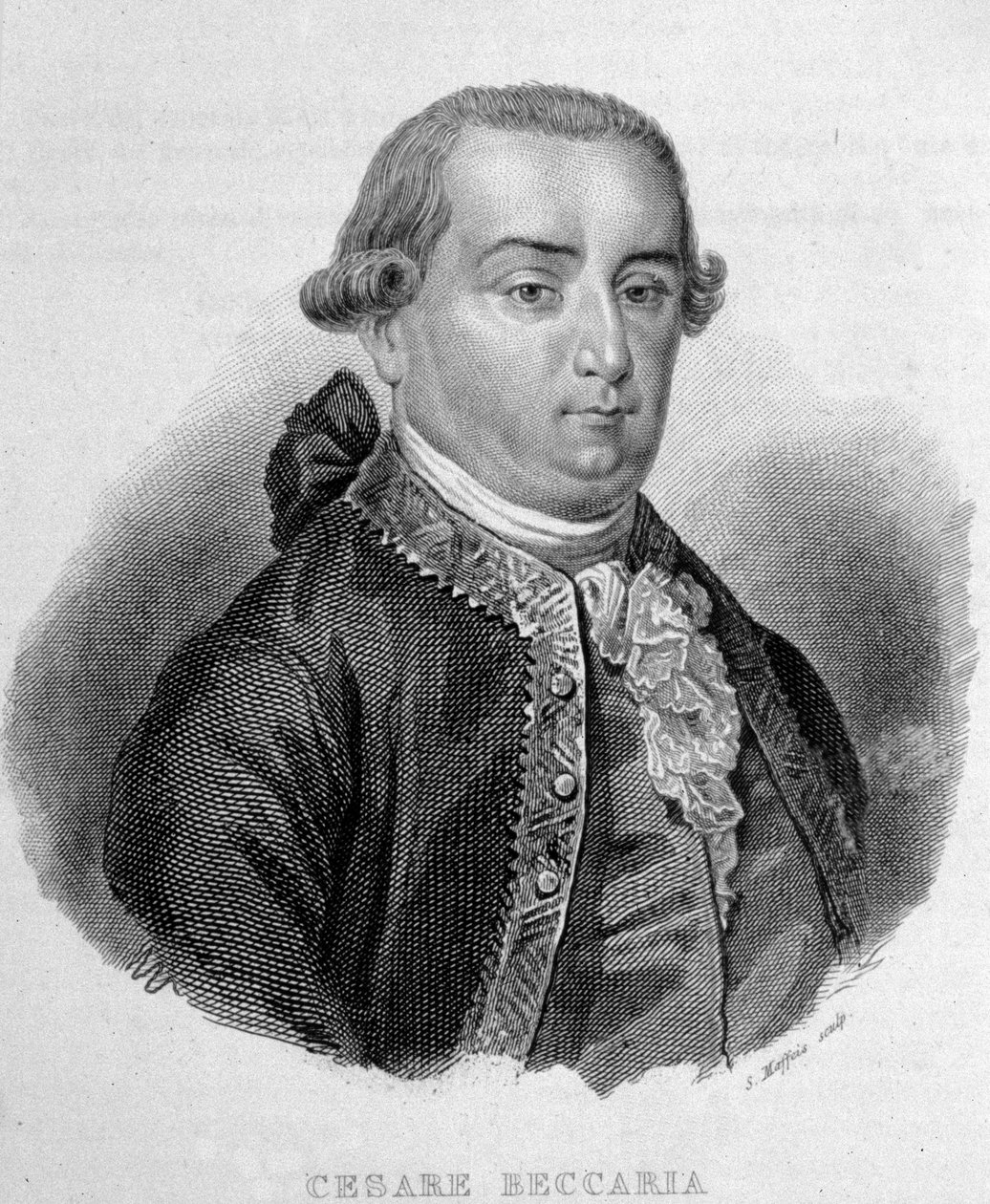 Porträt von Cesare Bonesana, Marquis de Beccaria (1738 - 1794), italienischer Jurist von Unknown artist