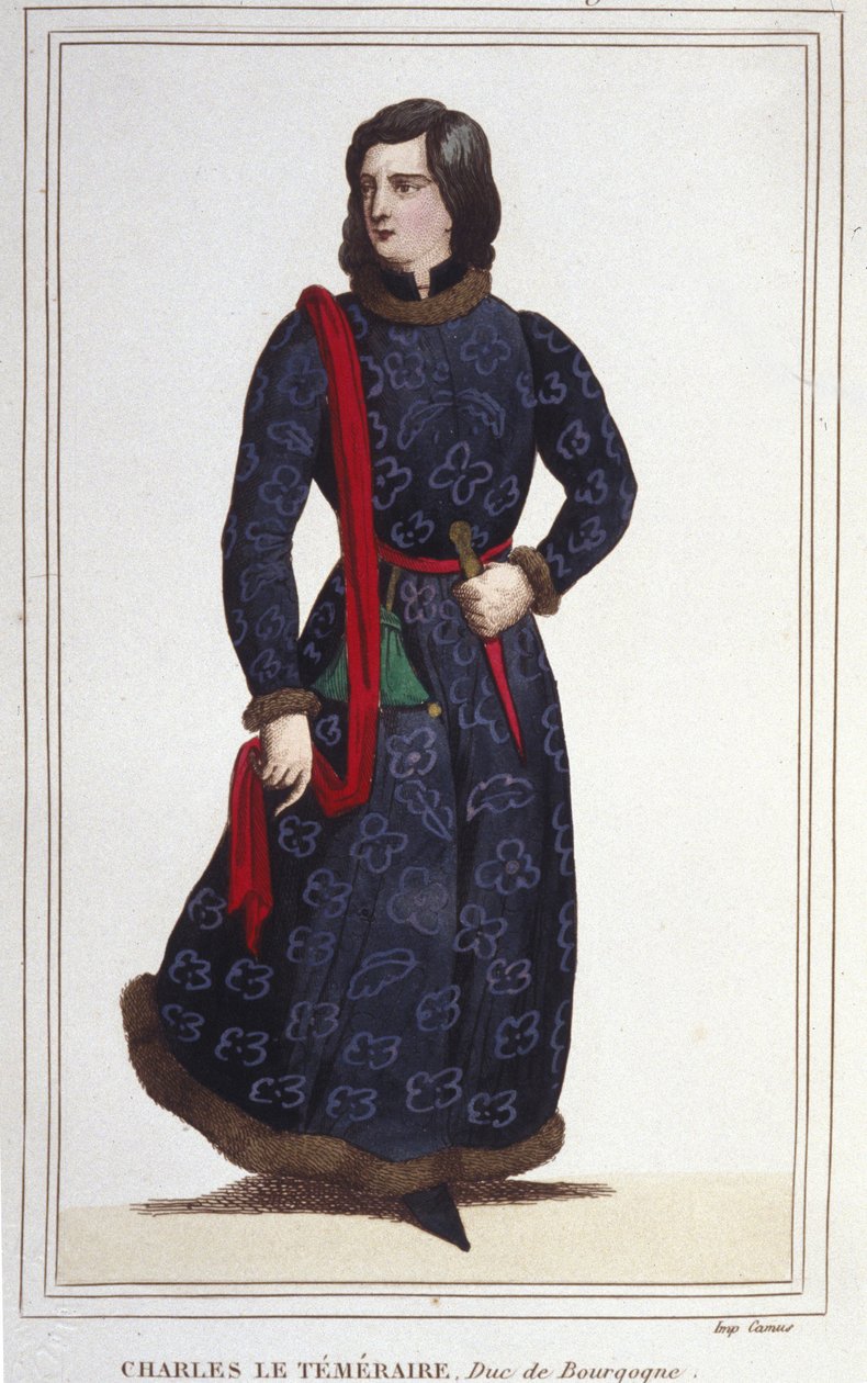 Porträt von Karl der Kühne (1433-1477), Herzog von Burgund. Gravur von 1830 von Unknown artist