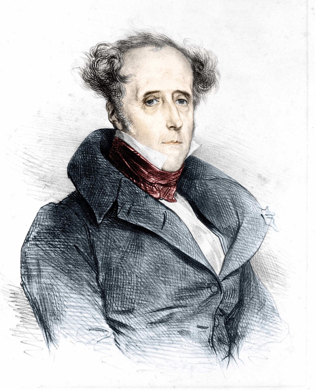 Porträt von Chateaubriand von Devéria - in der Zeitung „L
