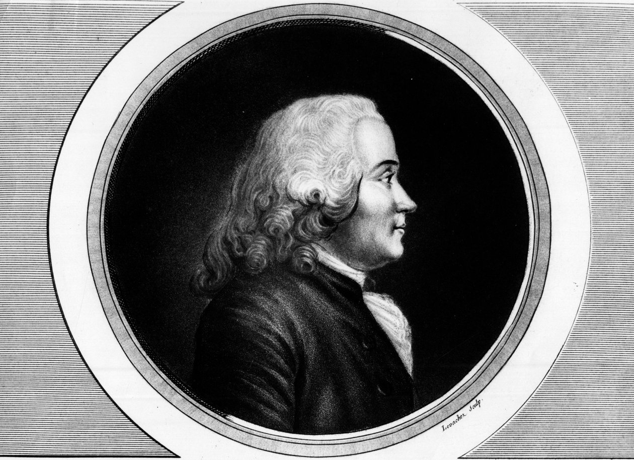 Porträt von Chrétien Guillaume de Malesherbes. Gravur aus 