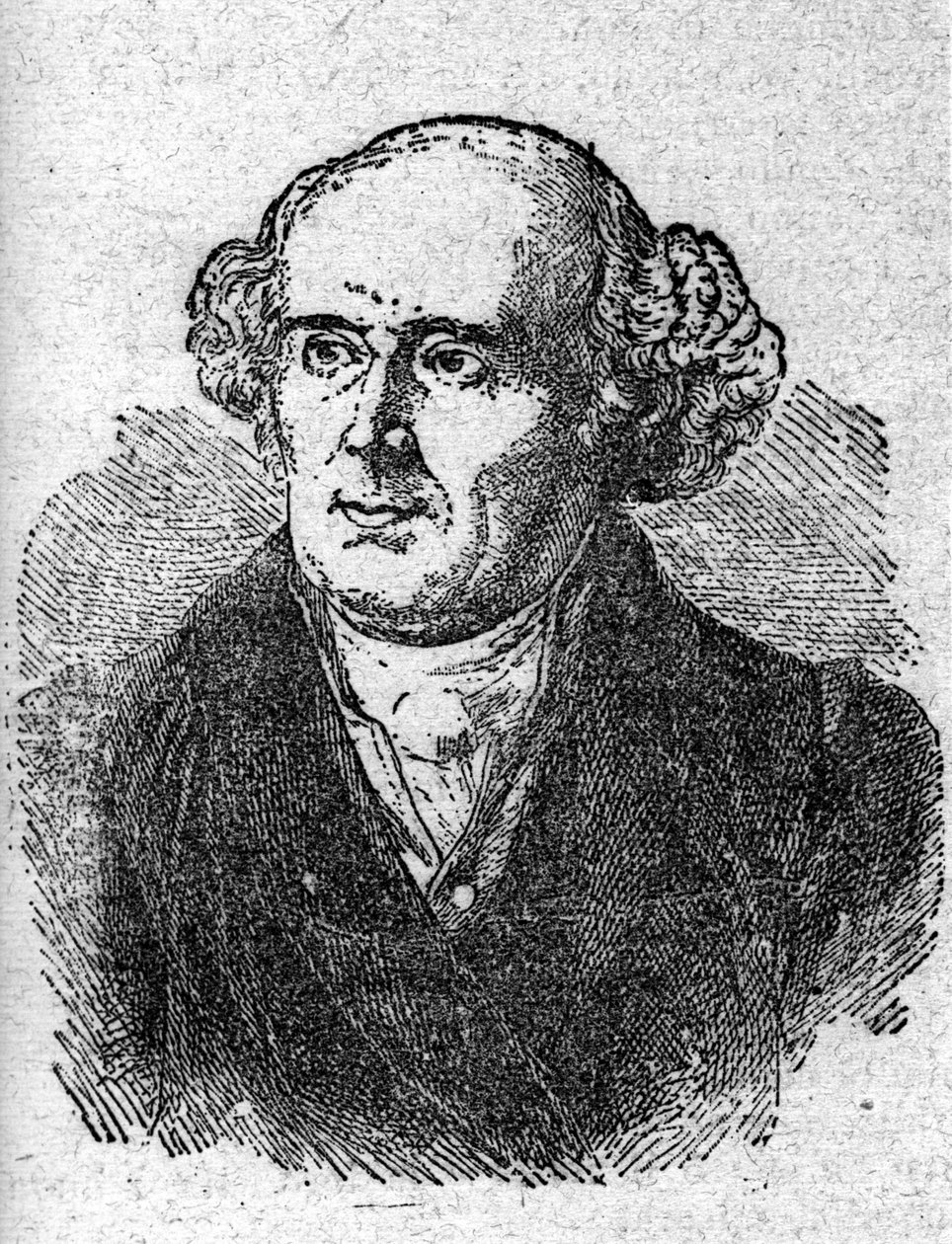 Porträt von Christian Hahnemann (1755 - 1843), Begründer der Homöopathie. Gravur aus dem 19. Jahrhundert von Unknown artist