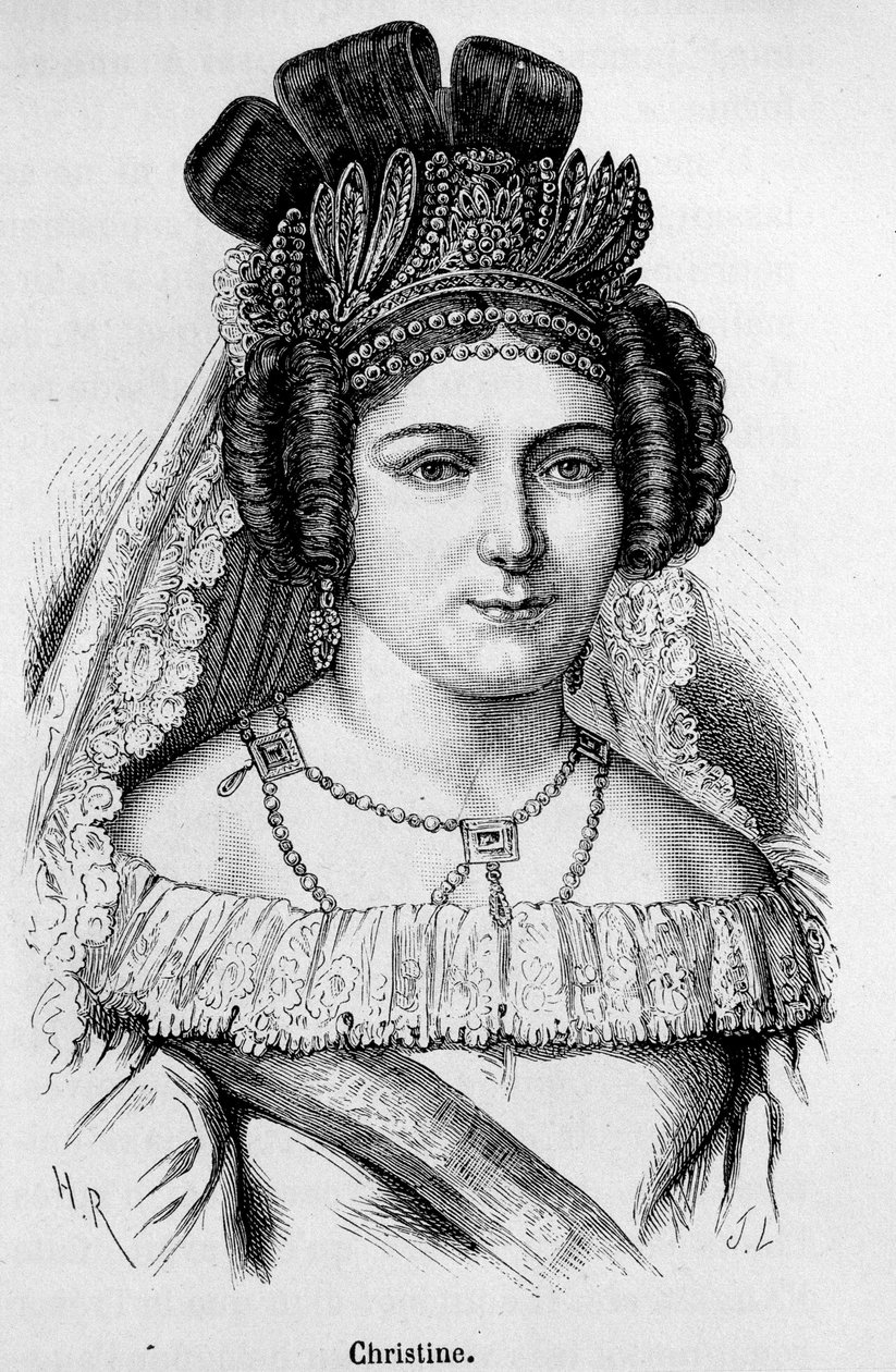 Porträt von Christine von Schweden, genannt Königin Christine (1626-1689). von Unknown artist