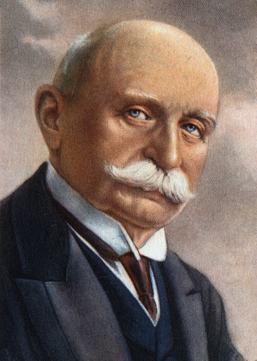 Porträt von Graf Von Zeppelin (1838-1917), deutscher Industrieller, der sich dem Bau von Starrluftschiffen widmete von Unknown Artist