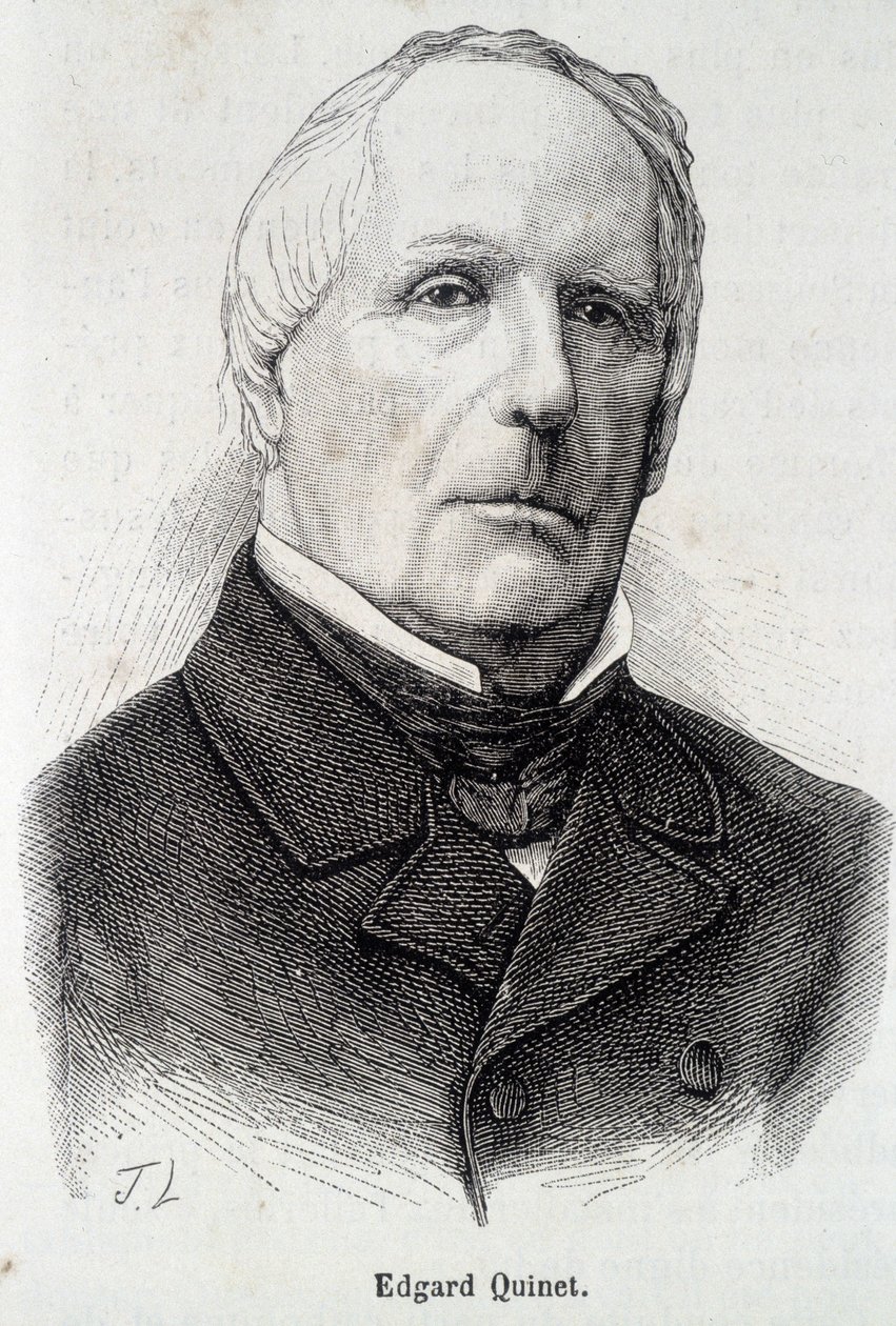 Porträt von Edgar Quinet, französischer Historiker (1803-1875) von Unknown artist