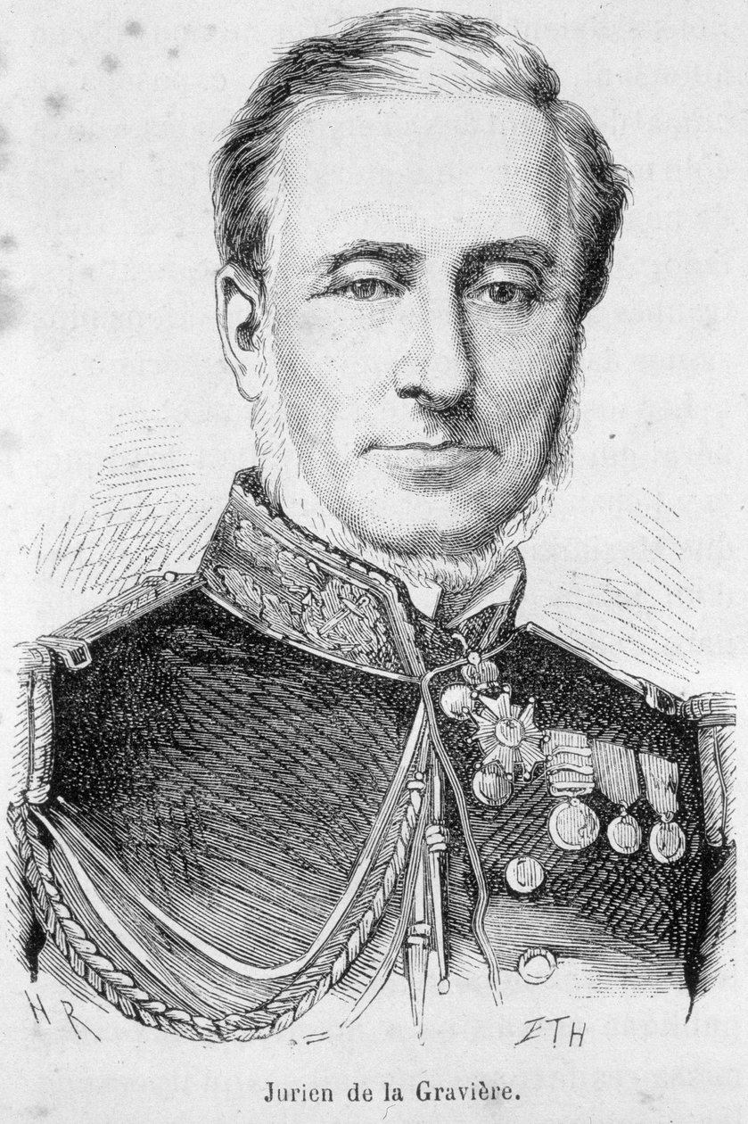 Porträt von Edmond Jurien de La Graviere (1812-1892), französischer Admiral von Unknown artist