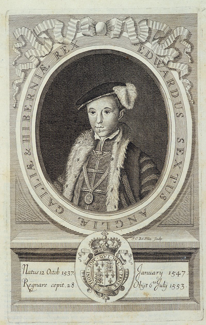 Porträt von Edward VI. in „Historia Reformationis Ecclesiae Anglicanae...“, Genf von Unknown artist