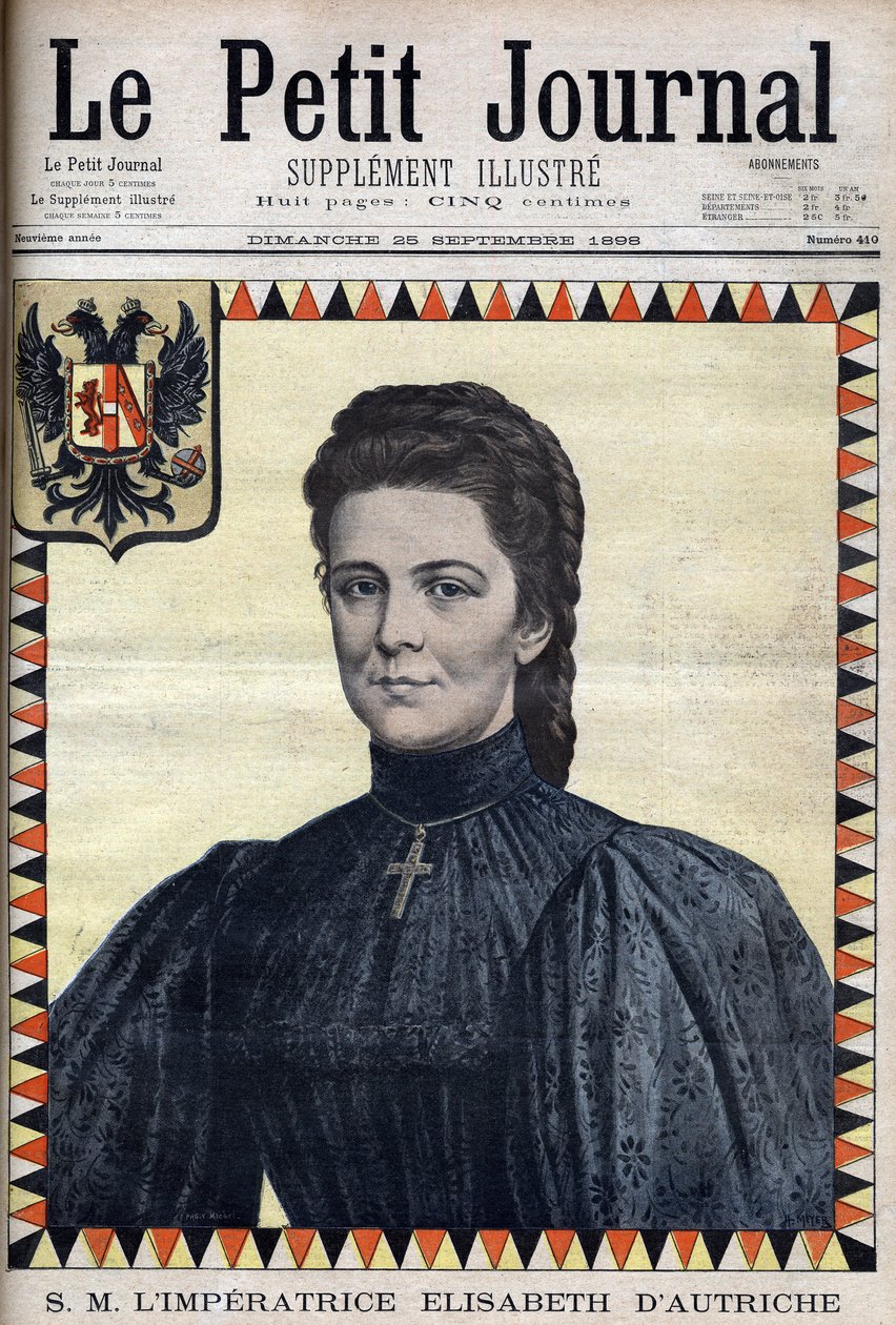 Porträt von Elisabeth von Österreich (Sissi) - in „The Petity Journal“ vom 25.09.1898 von Unknown artist