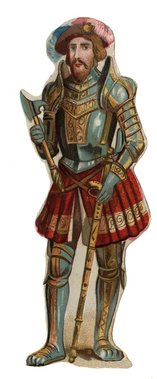 Porträt von François I. (1494 - 1547), König von Frankreich. Chromolithographie, späte 19. Jahrhundert. von Unknown artist