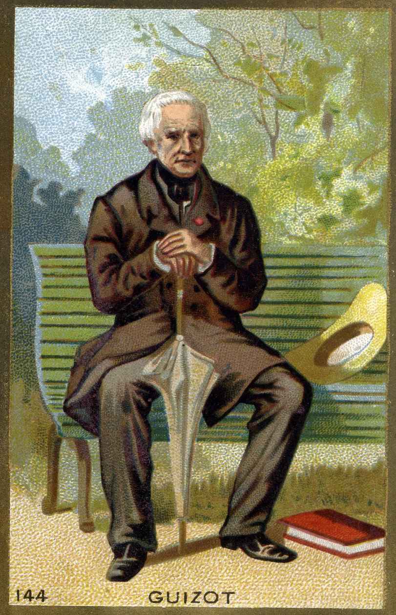 Porträt von François Guizot (1787 - 1874) französischer Politiker und Historiker. Chromolithografie des 19. Jahrhunderts von Unknown artist