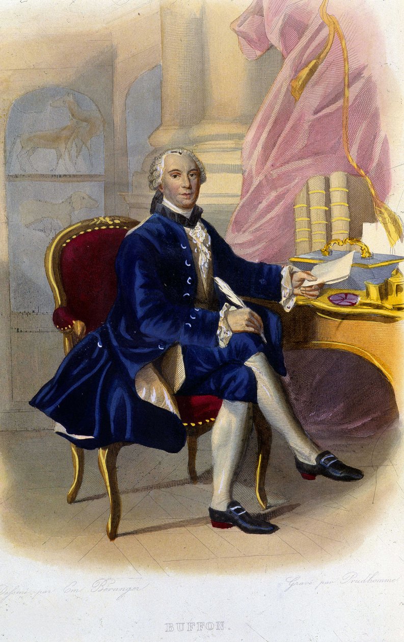 Porträt von Georges Louis Leclerc, Graf von Buffon (1707 - 1788), französischer Naturforscher und Schriftsteller. In „Le Plutarque francais“ von Unknown artist